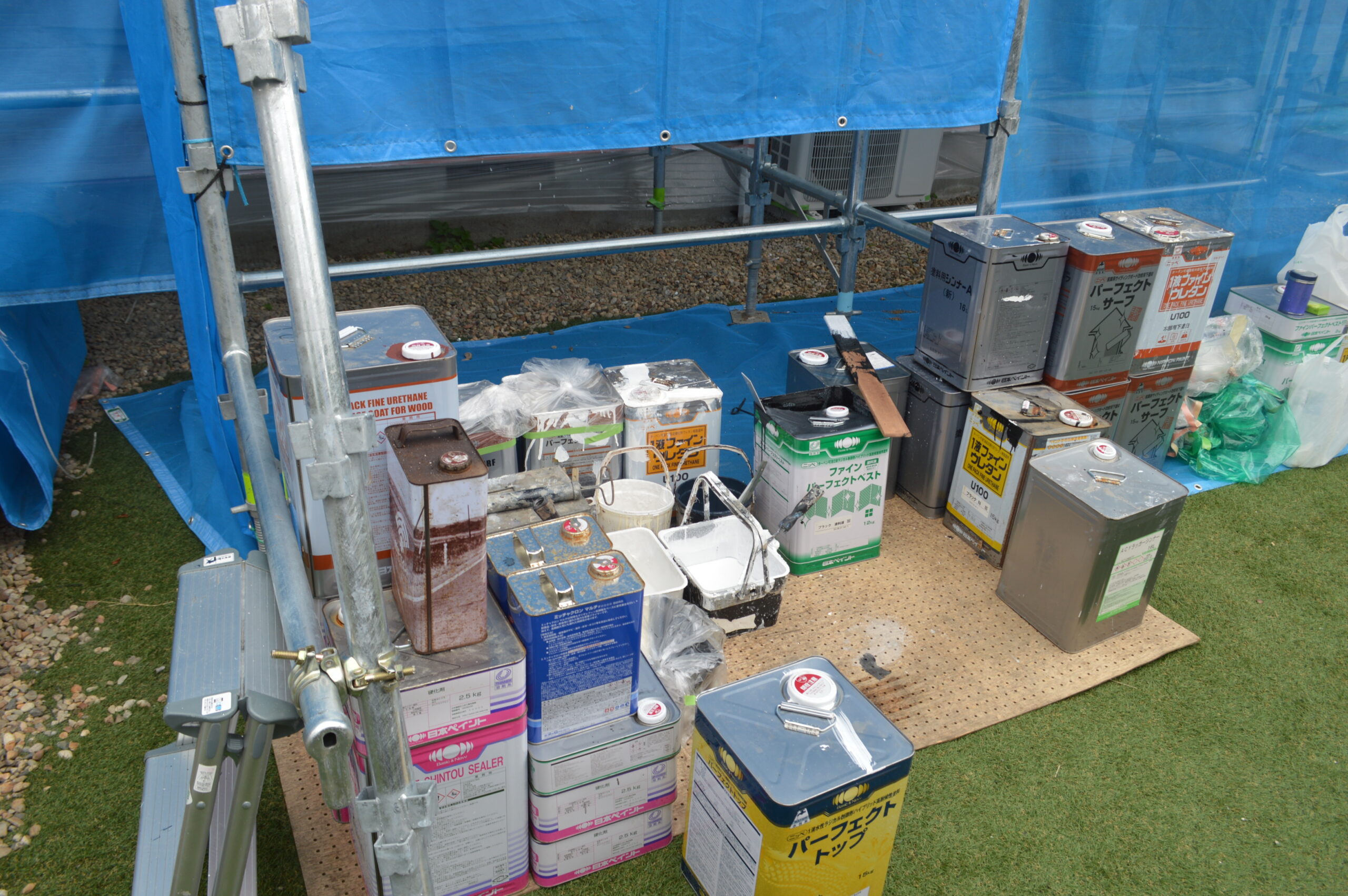 瓦屋根塗装 シルバー