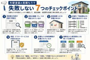外壁塗装の見積もりで失敗しない7つのチェックポイント